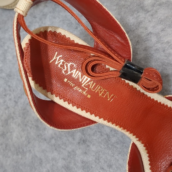 Yves saint Laurent rive gauche wedges size EU 40 US 10 - Picture 7 of 12